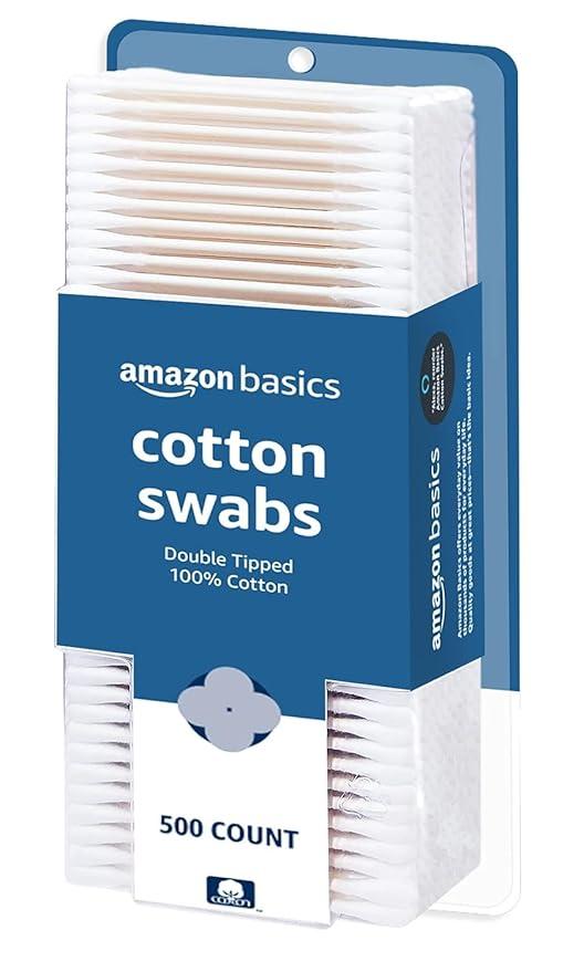 Amazon Basics Cotton Swabs. 500ct