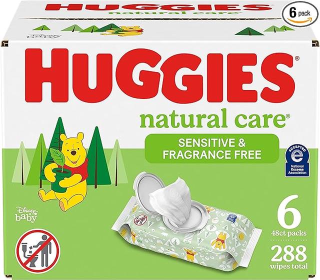 Huggies natural care Unscented Sensitive flip top lid