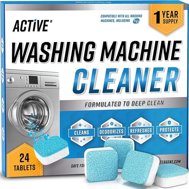 Washing Machine Cleaner Descaler Tablets - Deep Cleaning Tablet For HE Front Loader & Top Load Washer. Septic Safe Eco-Friendly Deodorizer. Clean Inside Drum And Laundry Tub Seal Descaling Pods