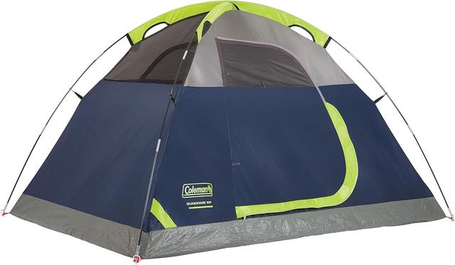 Coleman Sundome Camping Tent, 2/3/4/6 Person Dome Tent with Snag-Free Poles 