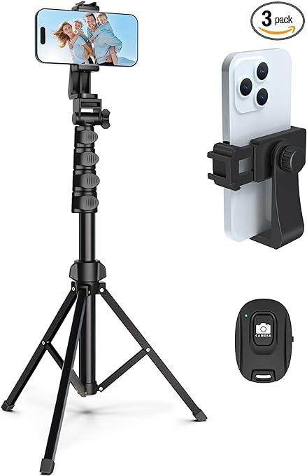 64 Tripod for Cell Phone & Camera, Phone Tripod with Remote and Phone Holder, Portable Tripod for iPhone